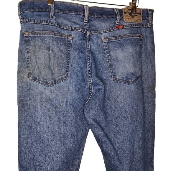 Wrangler Oversized Distressed Marked Work Denim Jeans - Picture 8 of 10